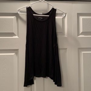 Girls, flowy, black tank.